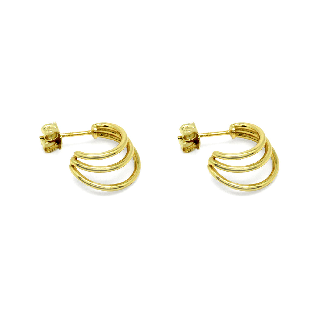 Thurman Triple Half Hoop Earrings in Gold or Silver | LEAK | Gifts | Homeware | Accessories