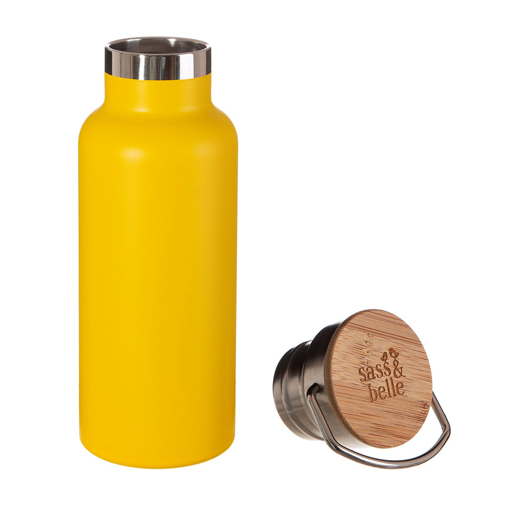 Stainless Steel Water Bottle With Bamboo Lid | LEAK | Gifts | Homeware | Accessories